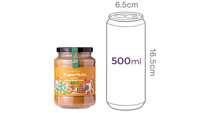 슈퍼너츠(SUPERNUTS) 슈퍼너츠 100% 땅콩 크런치 땅콩버터 460g 제품 이미지 1