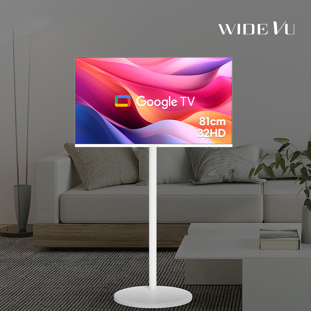 와이드뷰(WIDE VU) 와이드무빙뷰 화이트에디션 삼탠바이미V3 셋트 QLED 81cm(32인치) FHD 스마트 이동식 TV 제품 이미지 1