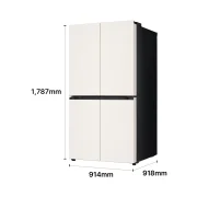 LG 디오스 AI 오브제컬렉션 냉장고 870L 1등급 T876MEE011 2