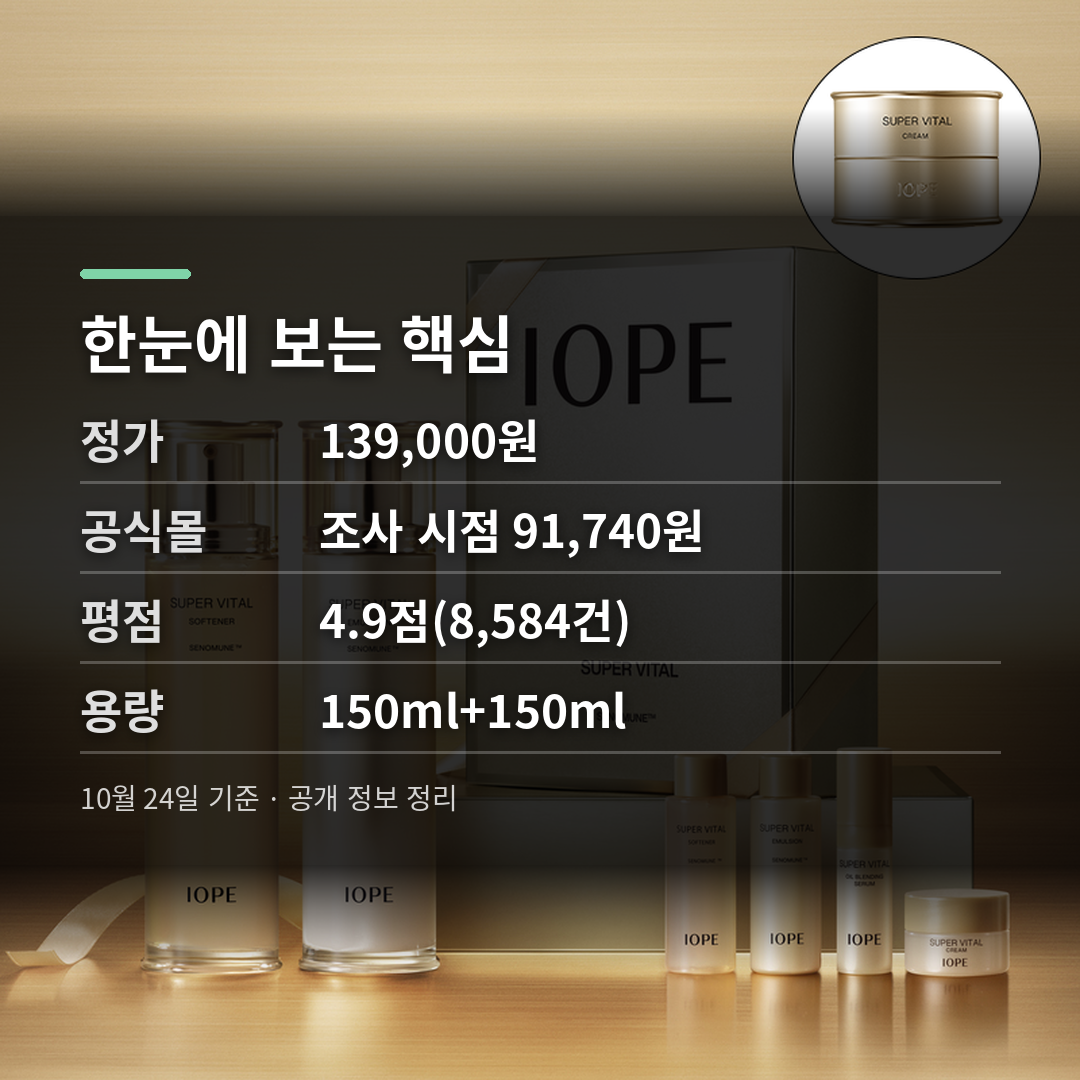 한눈에 보는 핵심 - 아이오페 슈퍼바이탈